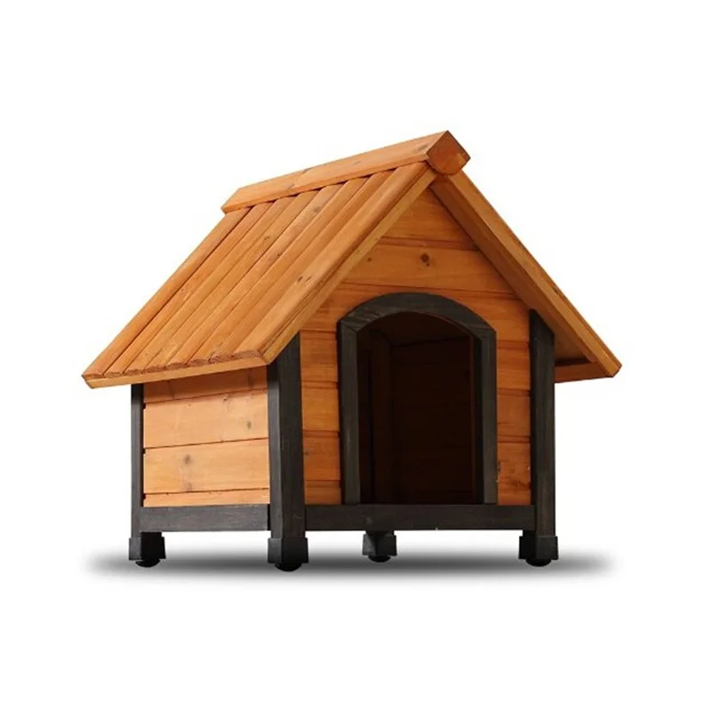 Factory Direct Sale Cheap Dog Cage Wooden Dog House with Dark Frame