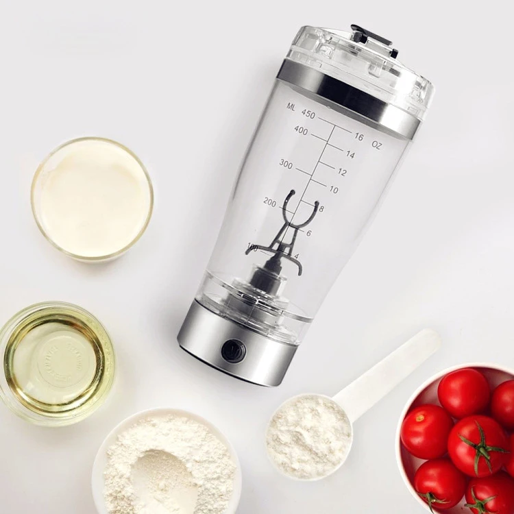 Wholesale BPA Free Electric Shaker Bottle 450ml Gym Workout Protein Shake Blender