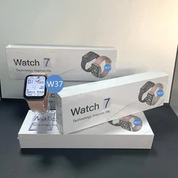 2021 WATCH 7 Wholesale W37pro IPS Screen Smart Watch 1.75 Reloj intelligent Series 7 ip68 Waterproof BT Calls Men Smartwatch