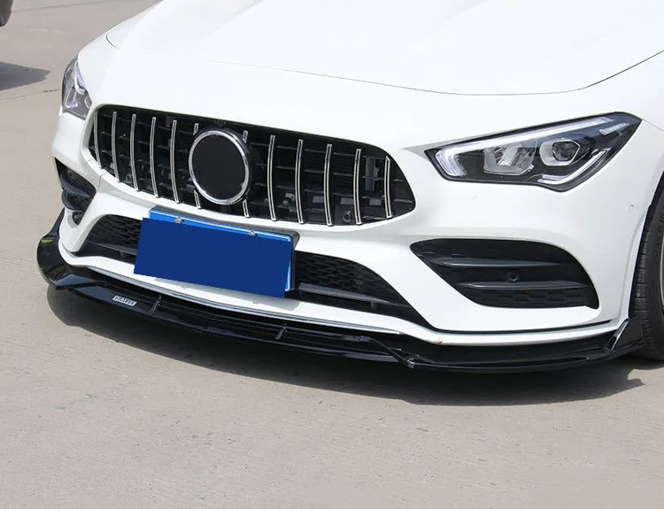 Front Bumper Lip For 2020-2021 Mercedes Benz CLA Class W118 CLA200 3PCS Style ABS Material Front Splitter Spoiler Lip Body Parts