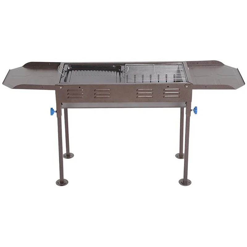 Складной большой дорожный угольный гриль для барбекю из нержавеющей стали для кемпинга