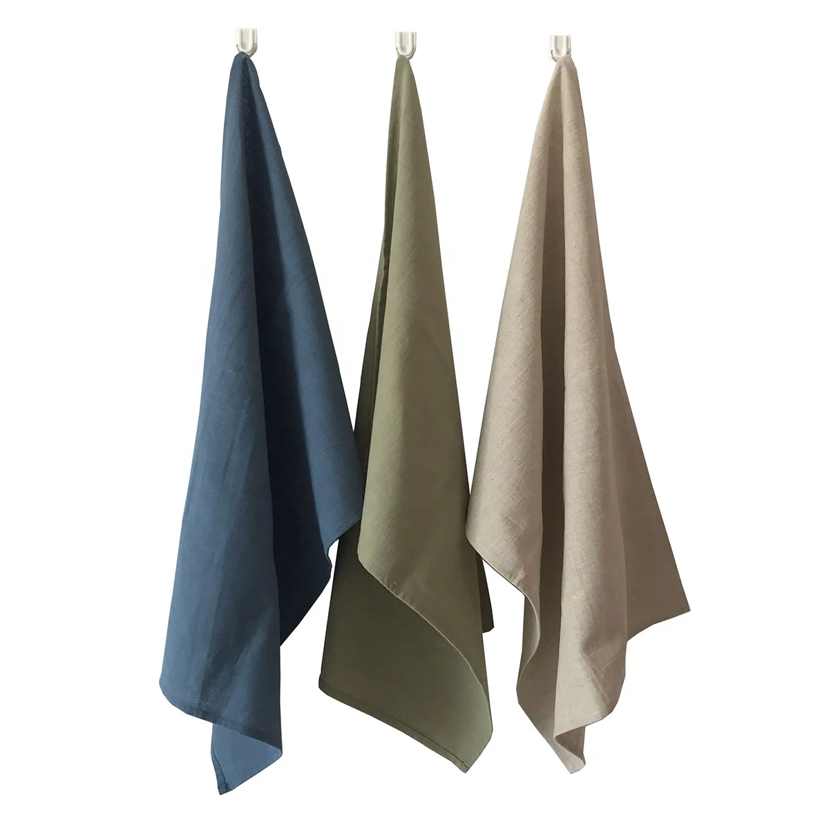 DUOLAI  Wholesale Custom Solid Pure French Linen Hemp Insulated Placemats Tea Towel Cloth Napkins Dish Towels For Kitchen