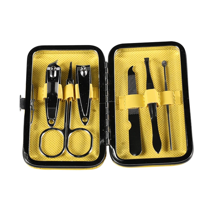 Custom Logo 6 pieces Stainless Steel Cartoon Nail Clippers Cutter Kit Nail Care Manicure Pedicure Set