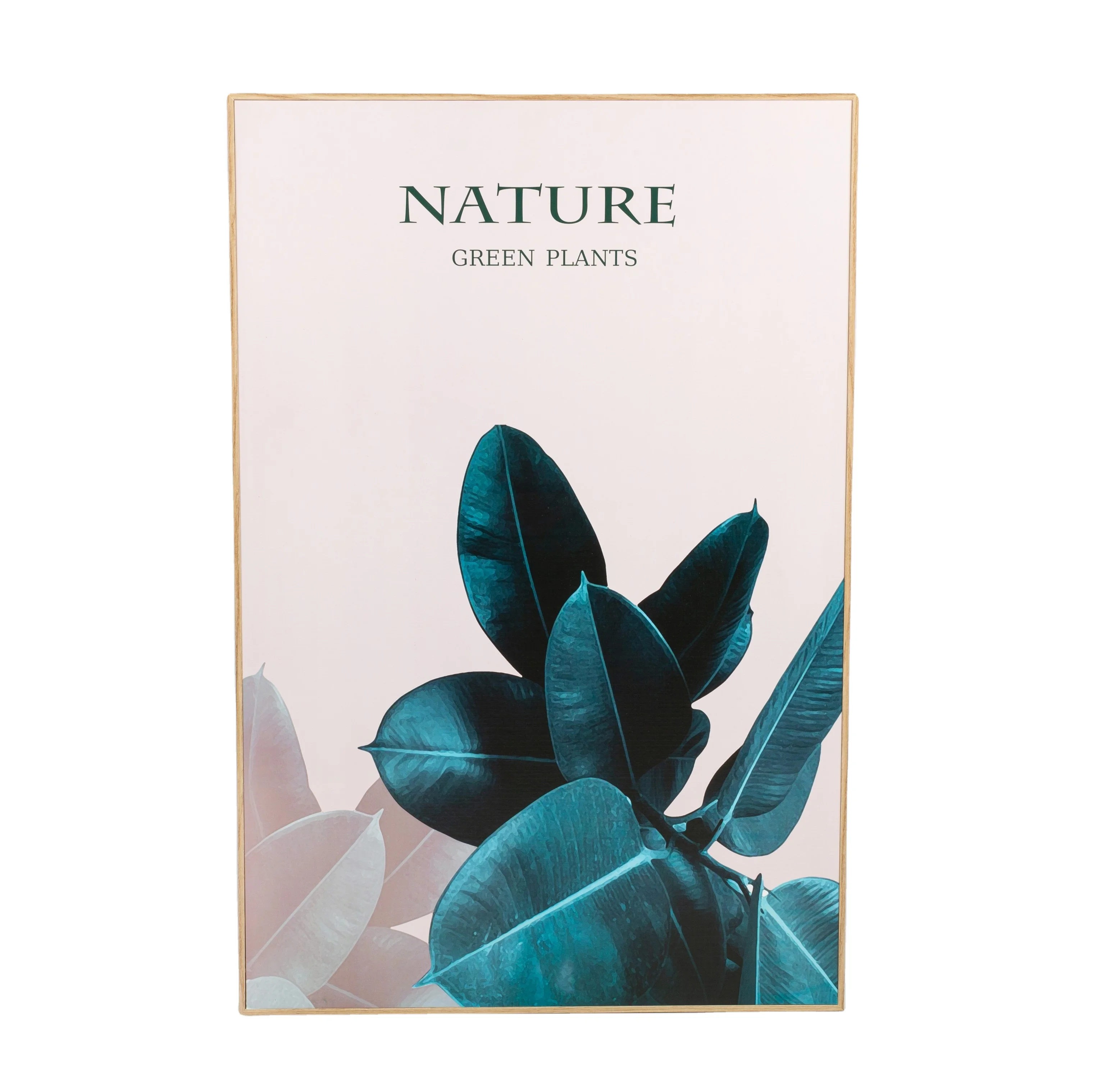 Best sales Hand painted modern design green plant leaves wall art frame painting abstract painting