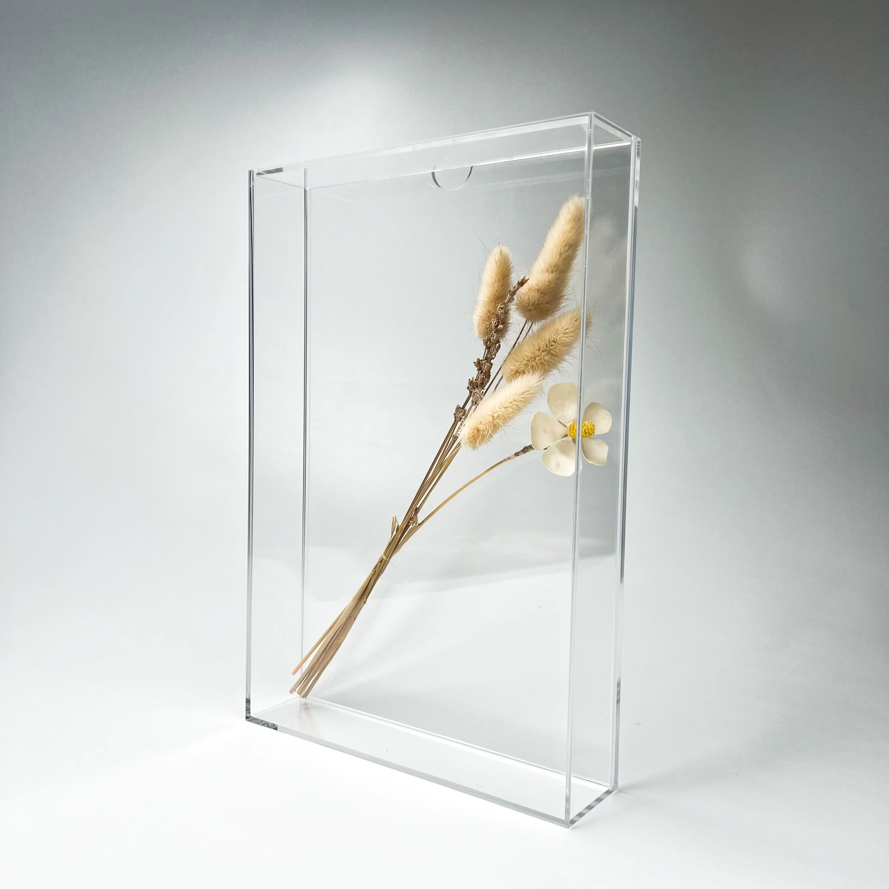 Wholesale Custom Clear Acrylic Box Frame For Home Decor Acrylic Photo Display Frame