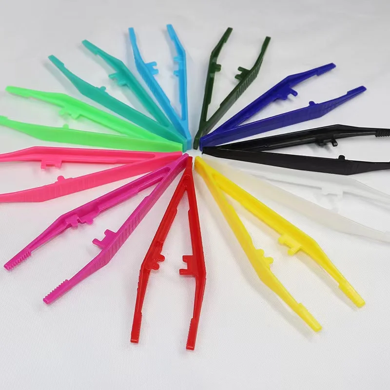 Colorful Disposable Surgical plastic tweezers medical forceps