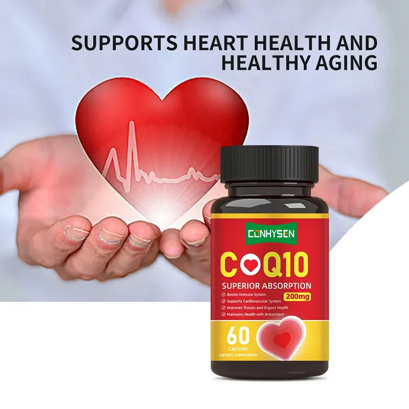 Private Label Heart Health And Maintain Bloods Pressure Cellular Energy Dietary Supplement COQ10 Capsules
