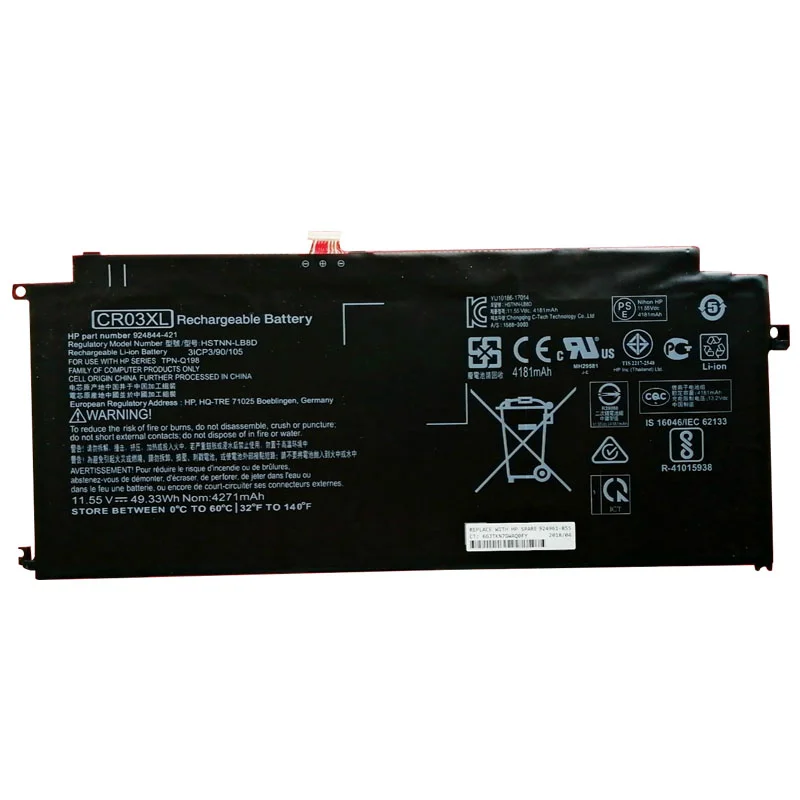 Laptop spare part CR03XL battery For Hp Envy X2 12 series TPN-Q198 924844-421 HSTNN-IB8T original laptop parts