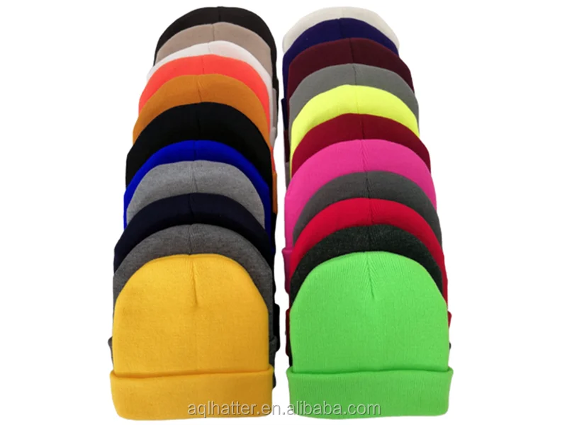 wholesale cheap plain beanies blank knitted 100% acrylic unisex designer winter beanie cap hat for men and women