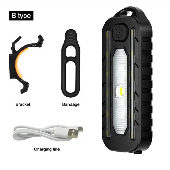 LED Red Blue Shoulder  Light with Clip USB Charging Flashing Warning Safety Light for running riding