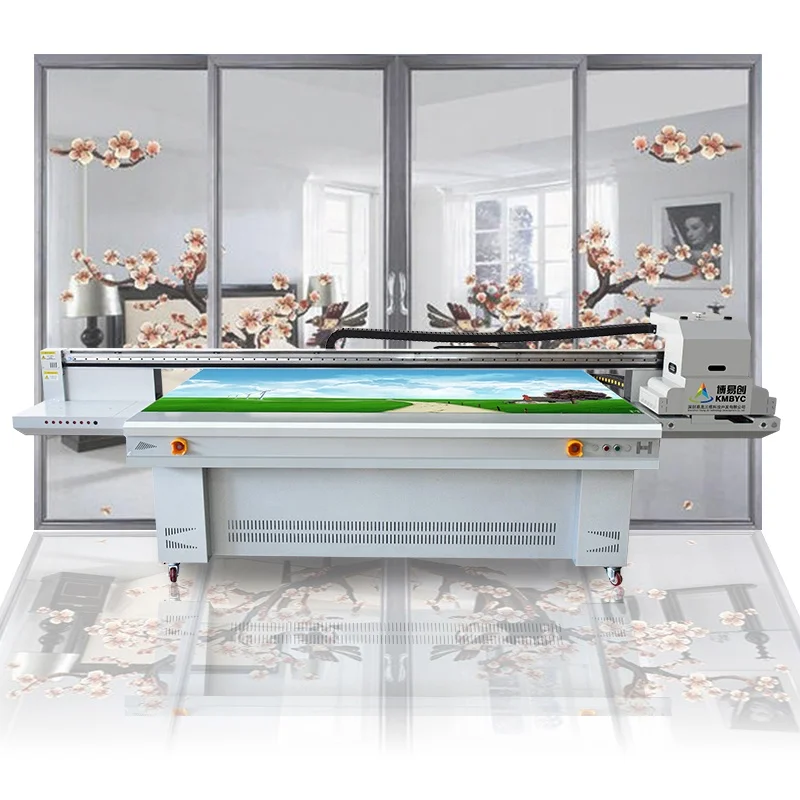 Direct to Print on Glass with Ricoh G5 G6 UV 2513 2030 Large Format Flatbed Printer Door Printer