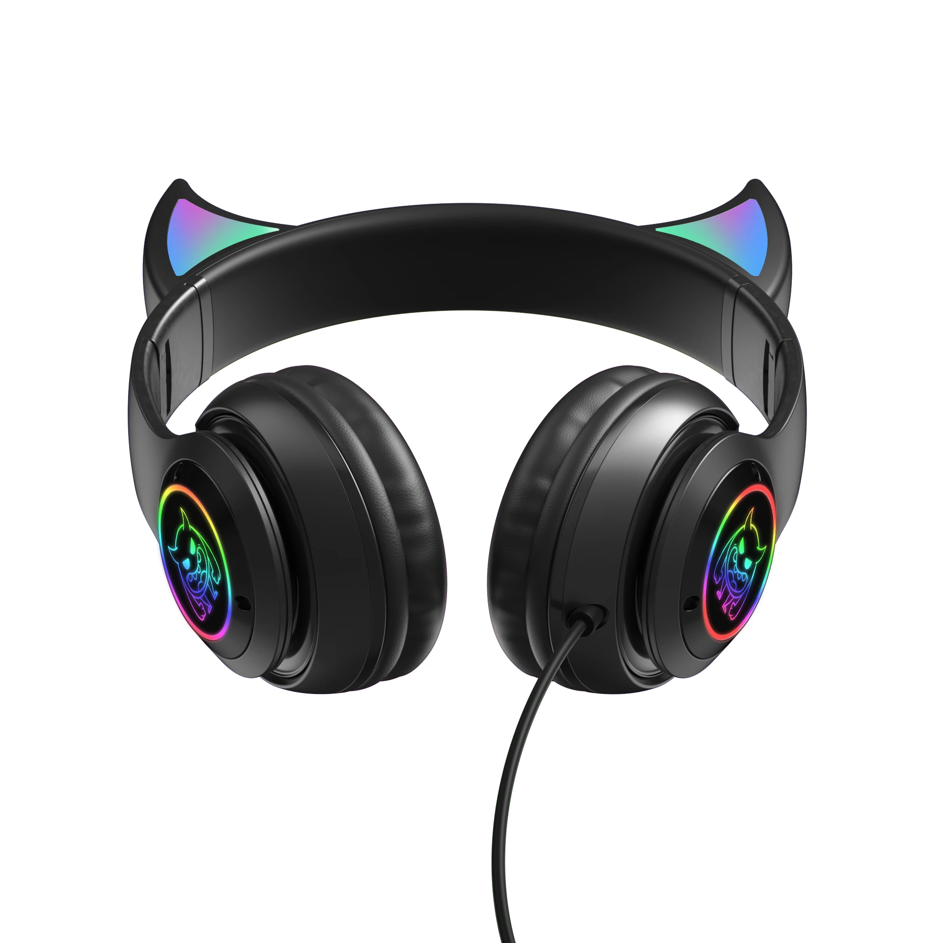 2021 Hot sale game headphone Newest Cat Ear Bests Studio Gaming Travel Computer big lED light