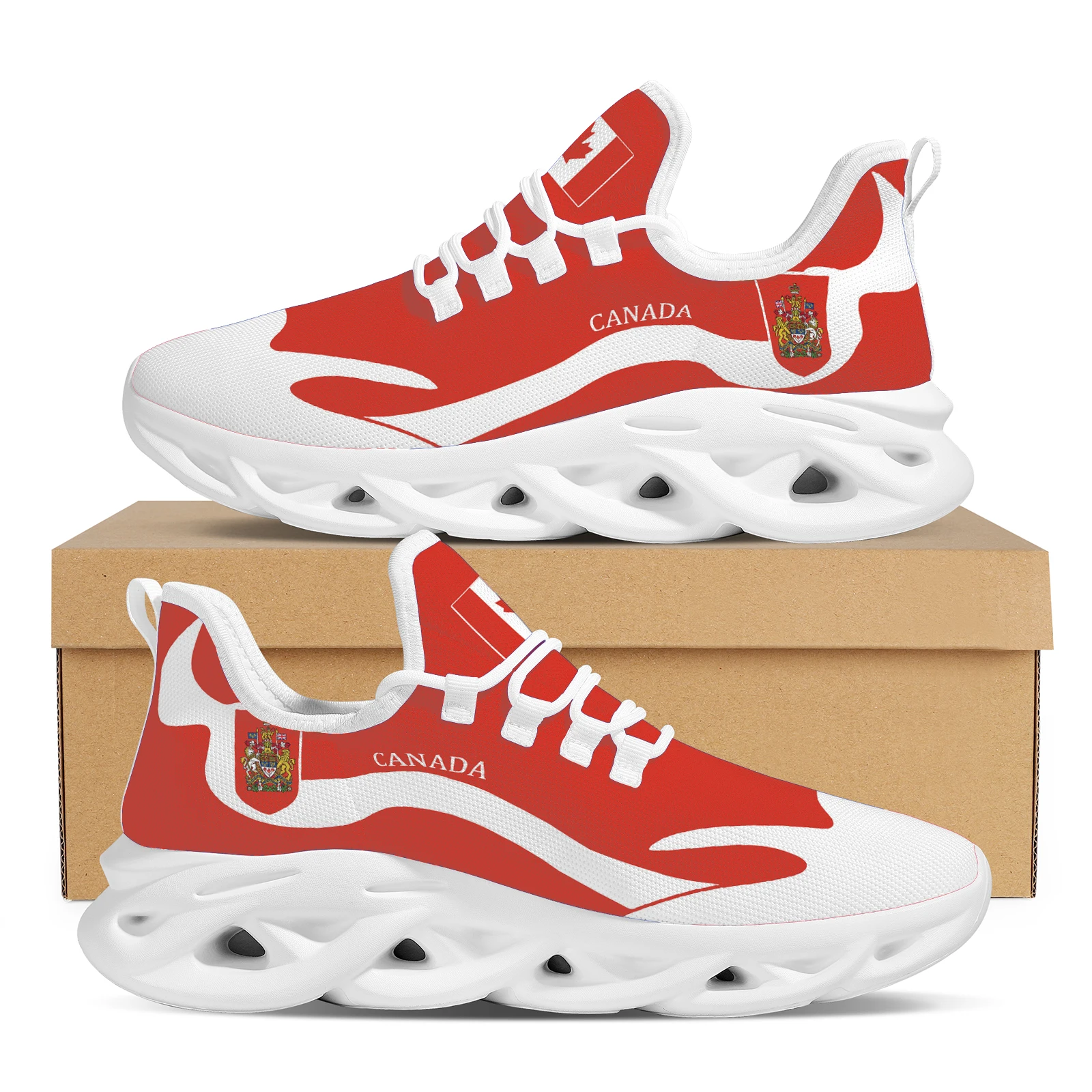 Canada Country Designs Sneaker Dropshipping Custom Print Fashion Sports EVA Shoes logo Football Running Shoe