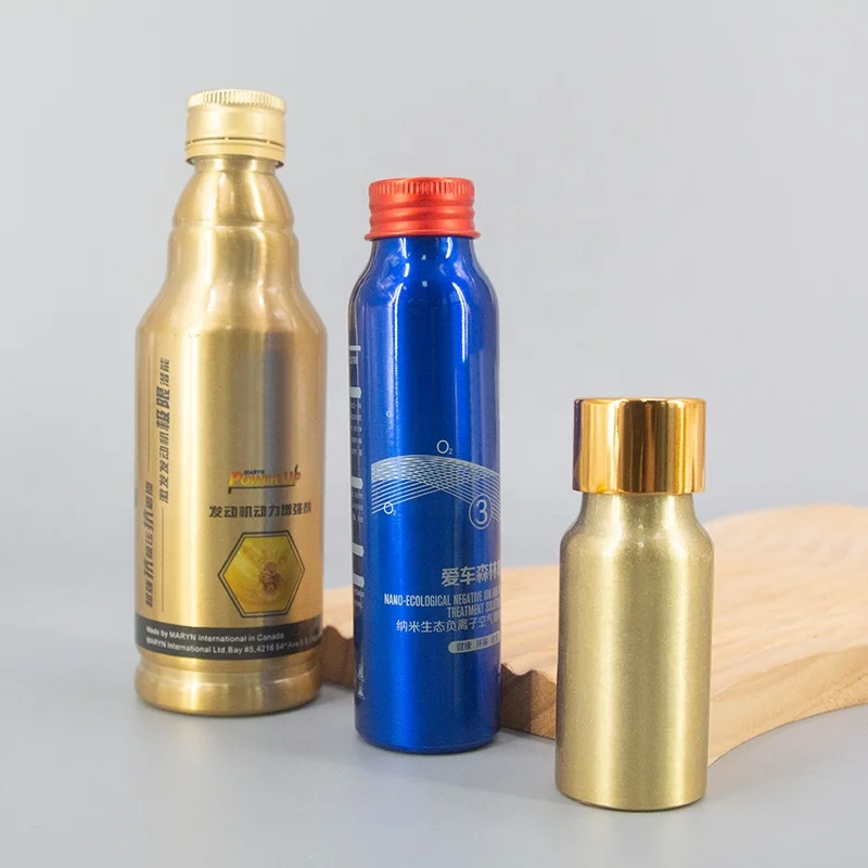 Wholesale empty aluminum bottles for essential Oil water/cosmetics/beer custom can 30ml 50ml 60ml 80ml 100ml 200ml