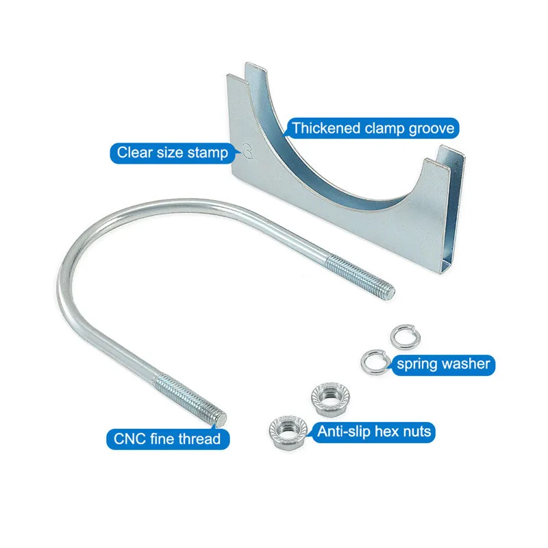 U-образный зажим для труб с двумя отверстиями U-образный зажим для болтов, зажим для седла из нержавеющей стали, с двойным отверстием, зажим для седла