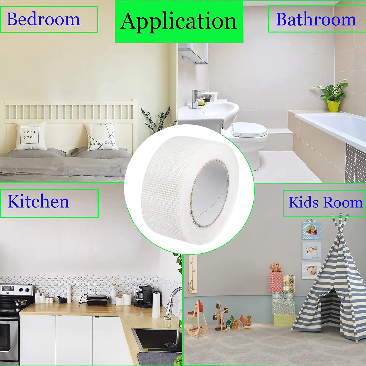 Fiber Adhesive Glass 50G Self Adhesive Seam Waterproof Dry Wall Plaster Board Mesh Joint Tape