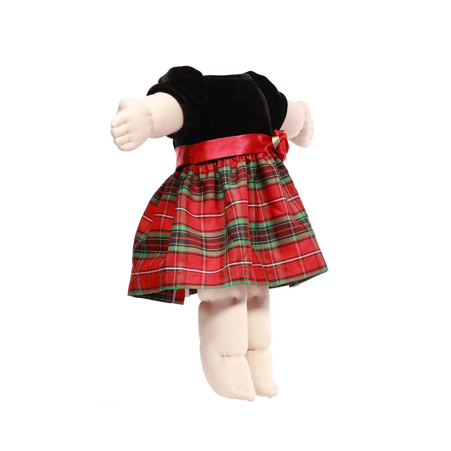 18 inch doll clothes red polyester fabric