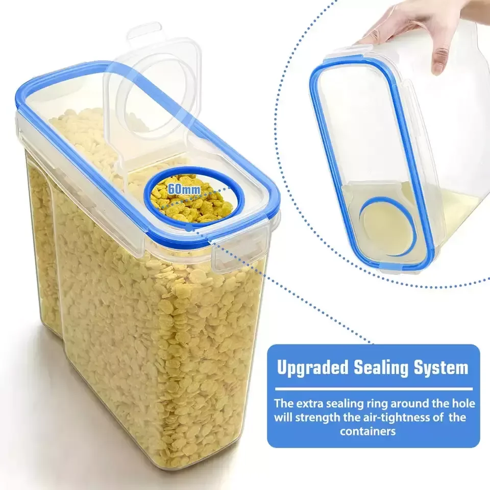 Cereal Storage Containers Airtight Food Storage Containers 4L(135oz) - Large Kitchen Storage Keeper - Easy Pouring Lid