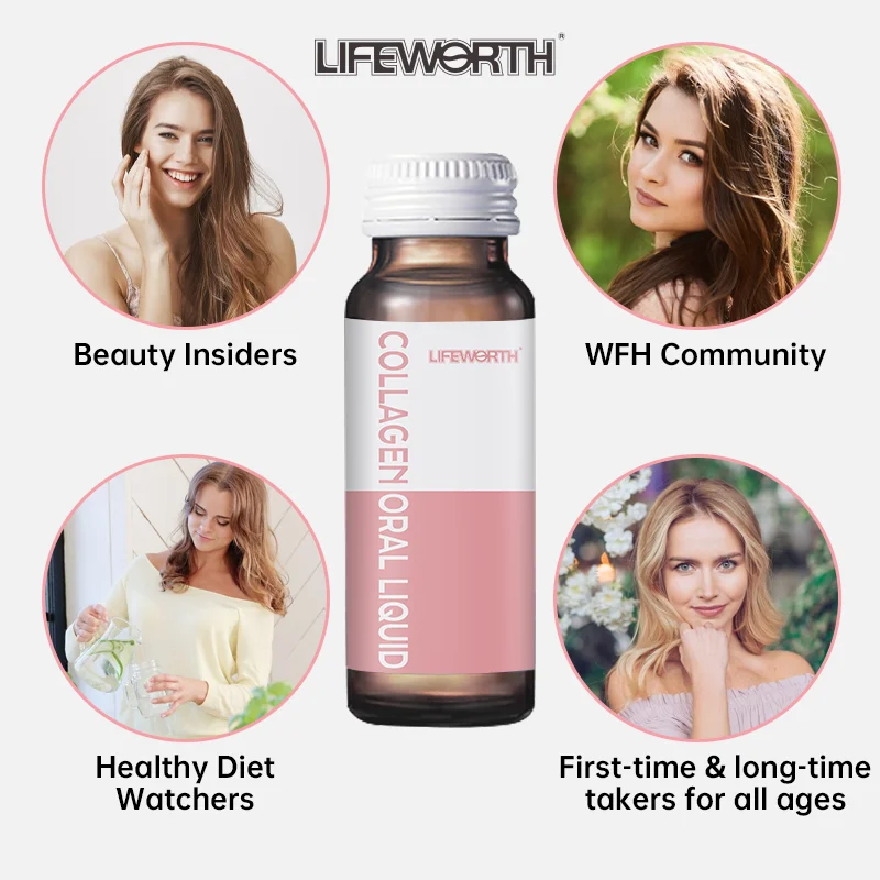 Lifeworth Private label collagen liquid and gelly drink supplement beauty skin oral liquid collagen drink