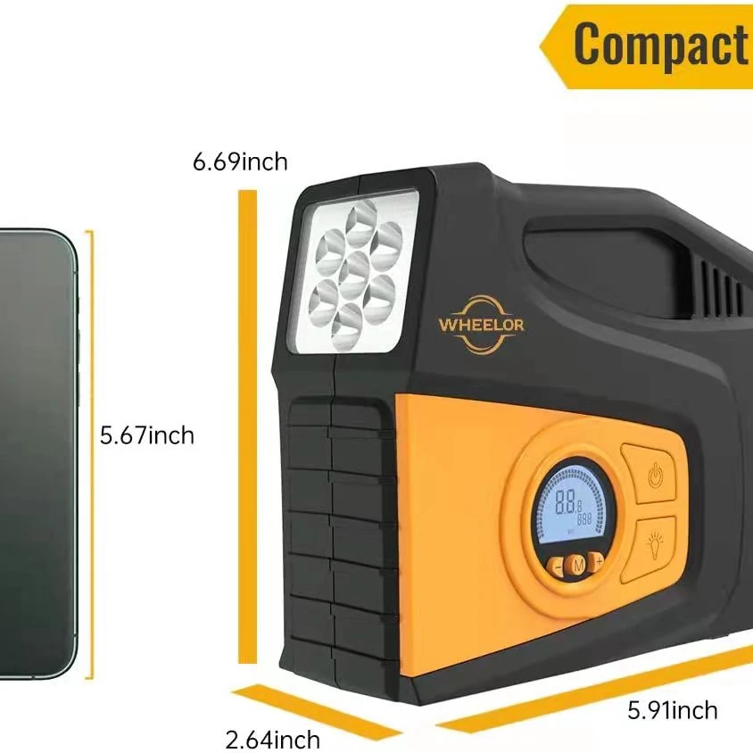 Digital Auto Pump Portable Air Compressor US Inventory Ready Tire Inflator