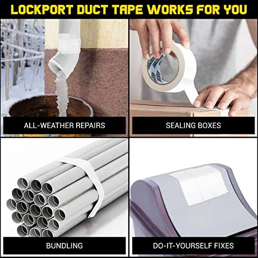 Hot melt glue Single Sided Carpet 11 Mil Heavy Duty Custom Decorative 270U White Cloth Duct Tape