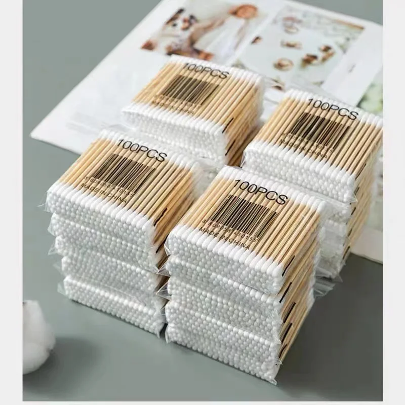 Non-pollution Cotton Swab Stick Wooden Cotton Swab from China Disposable Cotton Bud 10-15 Days Customized Household Daily Use