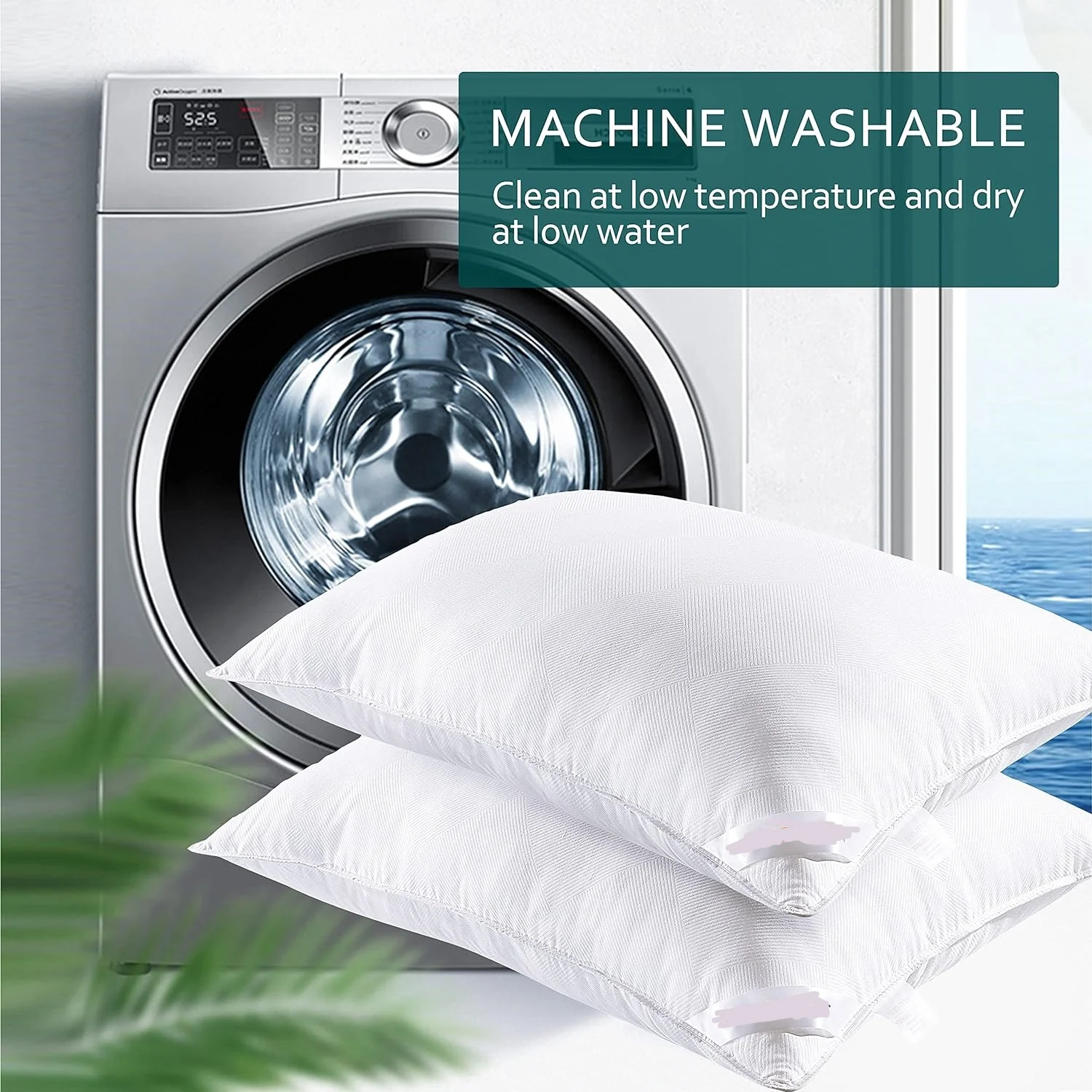 Pillows Standard Size Set of 2 - Luxury Hotel Collection Down Alternative Pillows for Sleeping