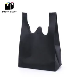 Custom Logo Manufacturer Wholesale Grocery Vest T-shirt Die W Cut Non Woven Bags
