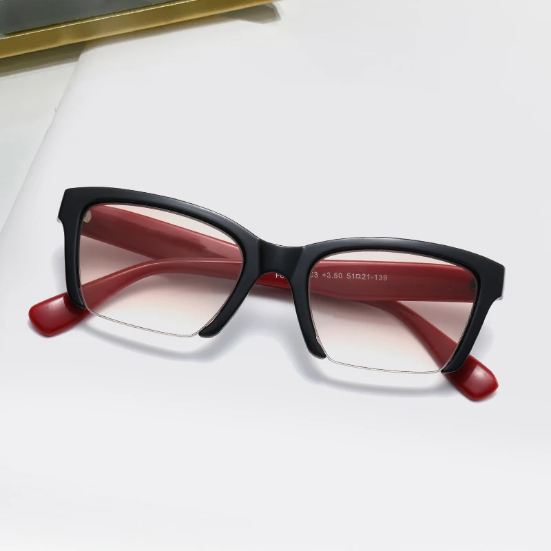 F8214 full rim TR frame colored presbyopia minus supplier wholesale glasses women corrective eyeglasses flexible Reading Glasses
