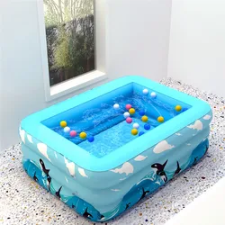 Thickened Household Inflatable Swimming Pool For Baby Toddler Children Kids Bath Tub Adult PVC Paddling Square