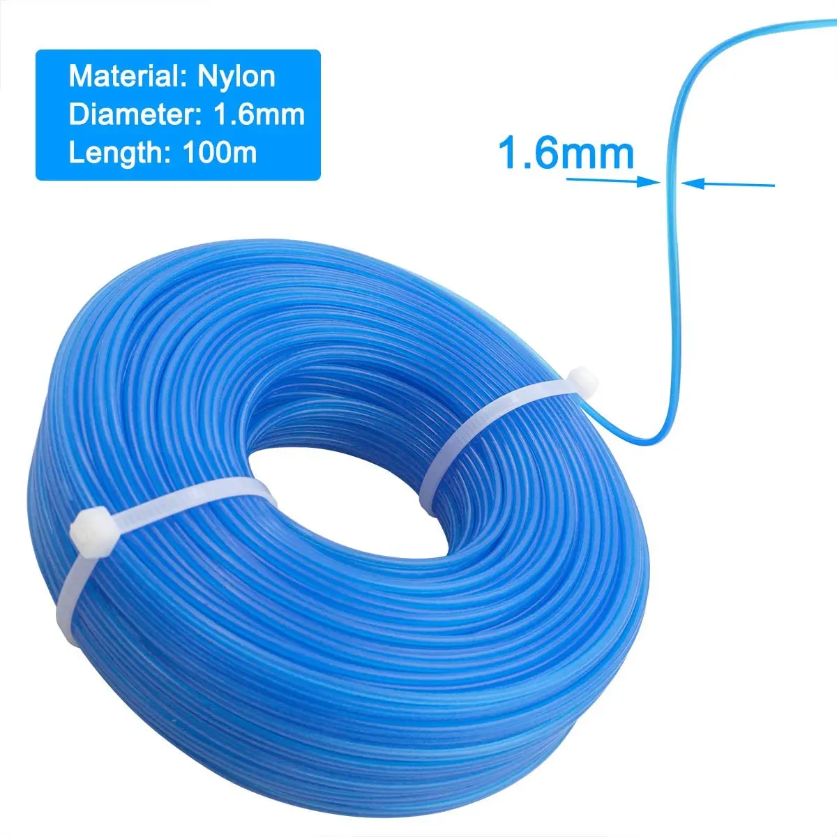 1LB 3LB 5LB Nylon Trimmer Line 1.8mm 2.0mm Brush Cutter Nylon Line 500m