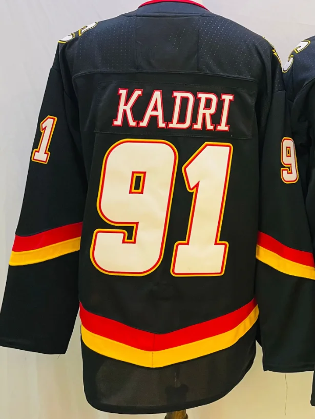 2024 New Stitched Ice Hockey Jerseys Calgary 10 Jonathan Huberdeau 91 Nazem Kadri 88 Mangiapane 28 Lindholm
