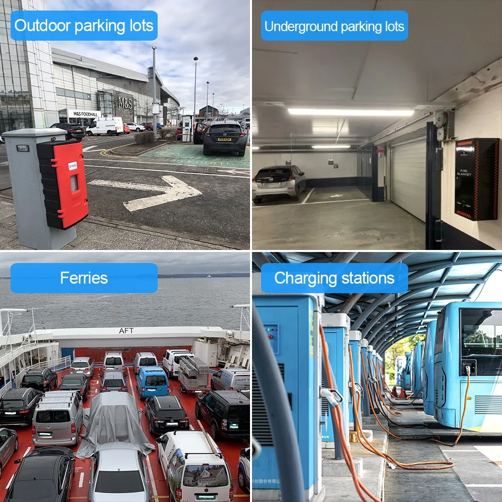 Car Fire Blanket 6*8M 19.8*26 Ft EV Fire blanket Fiberglass