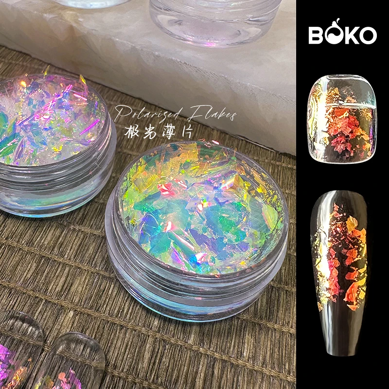 Hot Selling Magic Color Shifting Chunky Flakes Nail Art Aurora Chameleon Pigment Flakes