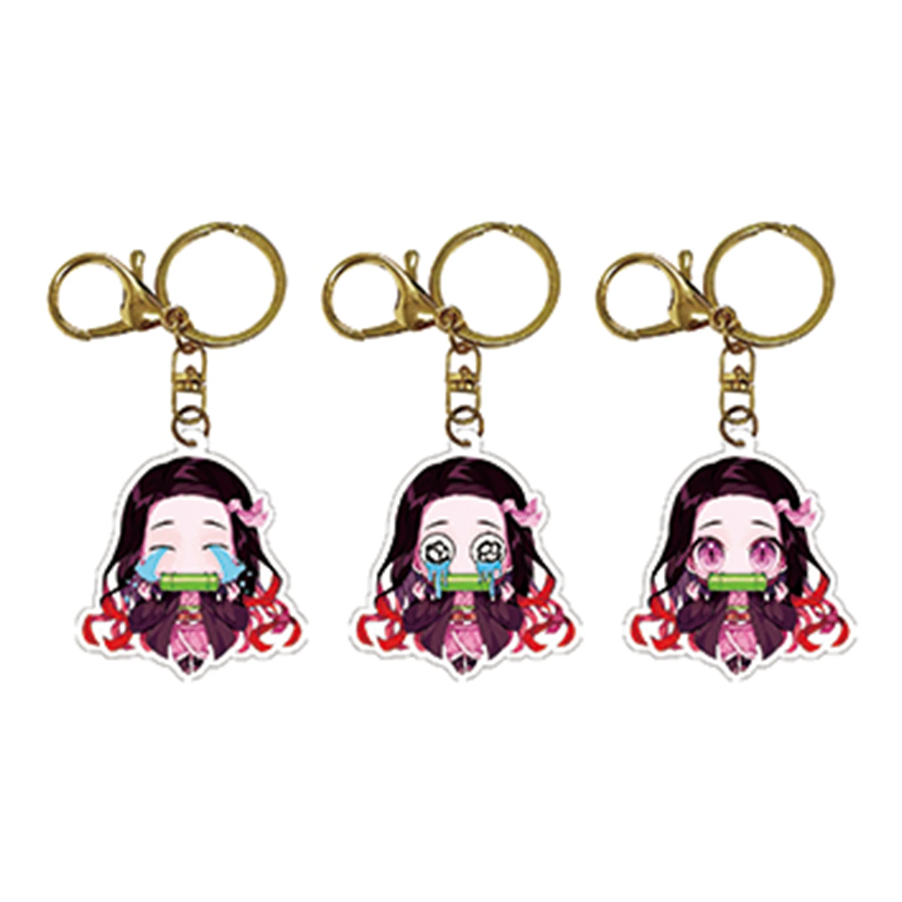 New Product Best Selling 3D Lenticular Anime Flip Keychains PET Acrylic 3D Lenticular Anime Motion Keyrings for Decors