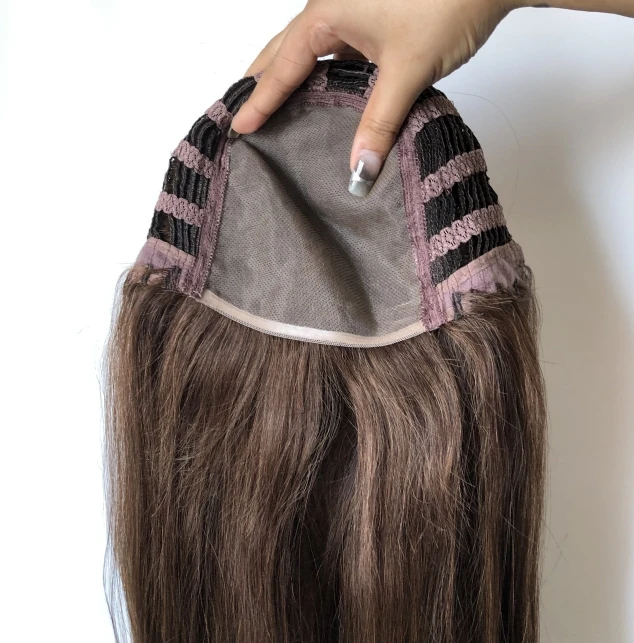 Hand tied Women Mono front Wig 100% Human hair Real Hair Wig 20inch 4# Customzise Color human hair Worldwide shipping NL