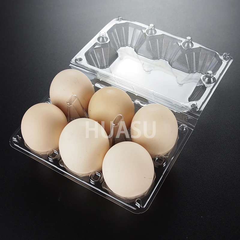 Eggs Plastic Packaging Box Egg Packing Tray 6-holes egg tray