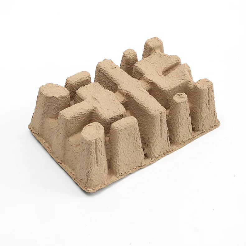 Durable Biodegradable Molded Pulp Bamboo Packaging Disposable Biodegradable Recycled Customized Paper Pulp Tray