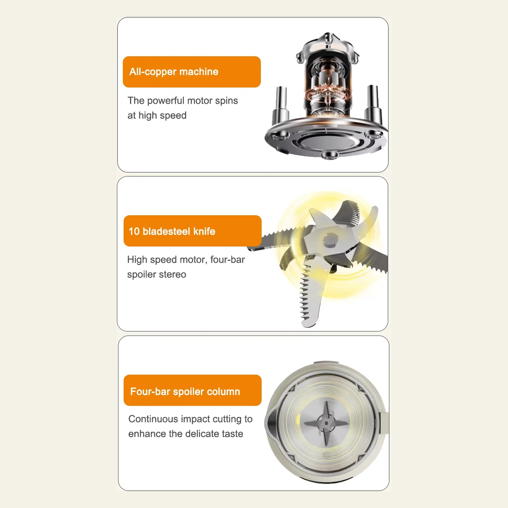 50 oz Nut Milk Maker with 10 Blades Baby Food Blender Touchscreen Controls 10 Blades Soy Milk Maker