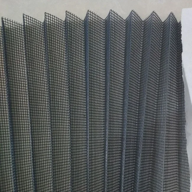 retractable insect window screen/pleated fly screen mesh/foldable insect screen netting