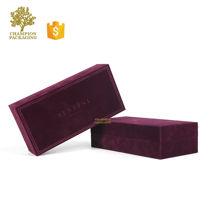 Wholesale elegant velvet suede crafts perfume packaging gift box