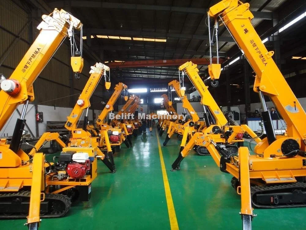 8Ton Crawler spider crane With 18M Lift Height Telescopic Boom Mobile Lifting Machine Crawler Crane