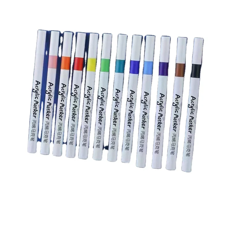 New fashion  water based DIY Pen medium point Acrylic Paint markers 24 colors glasses paint