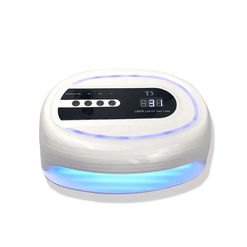 Professional Newest Style Fashionable T3 108W UV LED NAIL LAMP Double Hands Nail LAMP With Light Belt