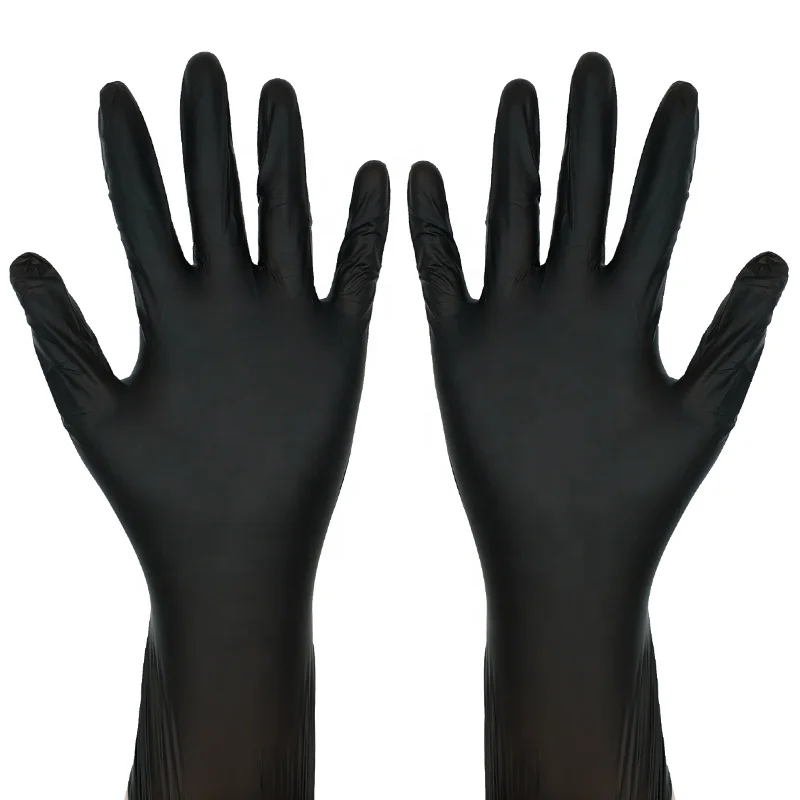 100 PCS Box PVC Gloves Waterproof Washing Cooking Gloves Oil-resistant Disposable Black Powder Free Vinyl Gloves for Kitchen