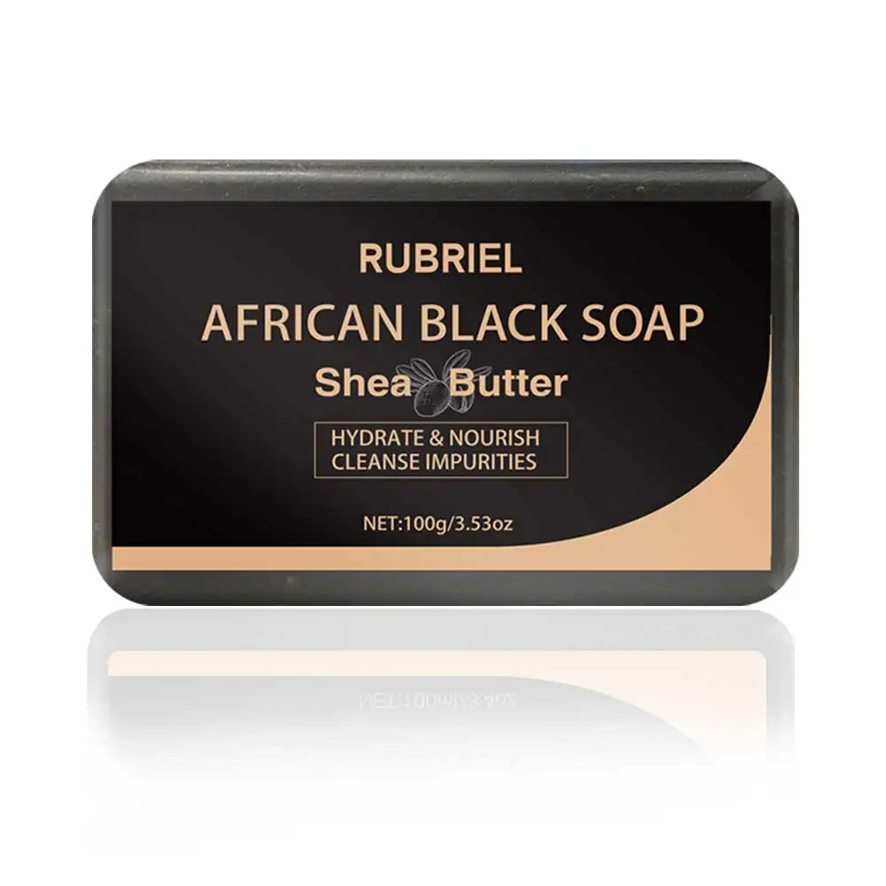 Handmade African Black Bamboo Charcoal Soap Shea Butter Kojic Acid Acne Coffee Goat Milk Oatmeal Face Bath Soap Bar