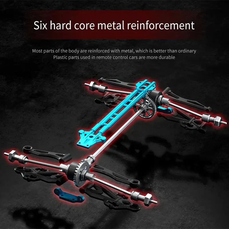 SCY 16101 Pro Drift Alloy Metal Led Hydraulic 70km High Speed Remote Control RC Trail Truck Brushless Toy Vehicle For Boys