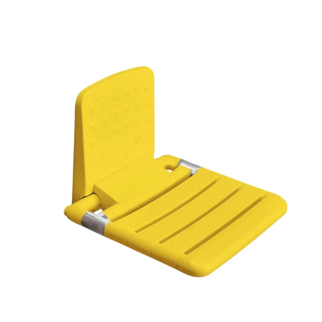 Folding wall mounted durable good price shower chair with backrest disability elderly and children use anti slip shower seat