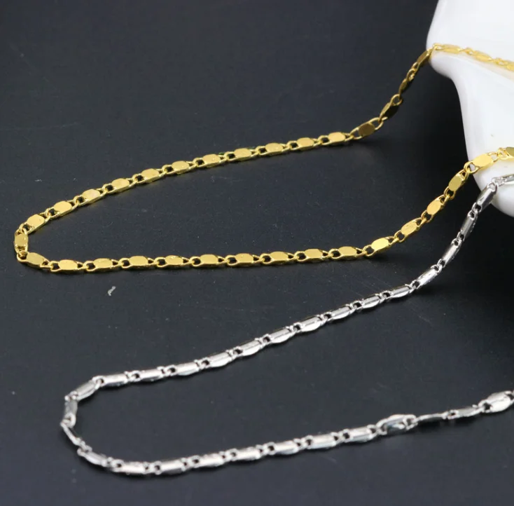 Simple Thin Silver Gold Chain Color Anklet Women Small Ankle Bracelet Barefoot Sandal Beach Foot Jewelry