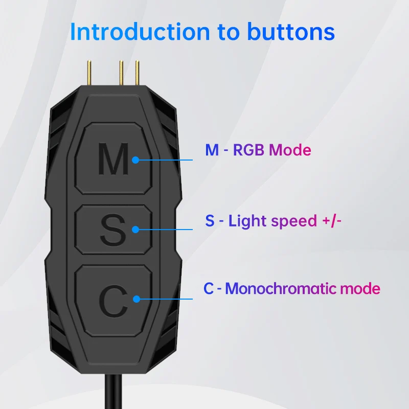 SNOWMAN Most popular SATA Mini 5V-3PIN  ARGB Controller remote control heatstick chassis fan light LED Controller Computer fans